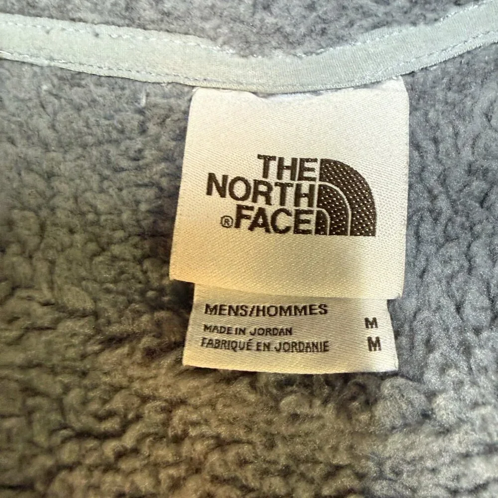 The North‎ Face Gordon Lyons 1/4-Zip Pullover Men’s Medium Gray Fleece EUC